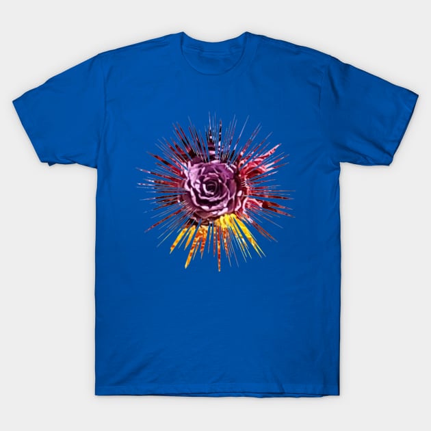 Bursting Purple Rose T-Shirt by Klssaginaw